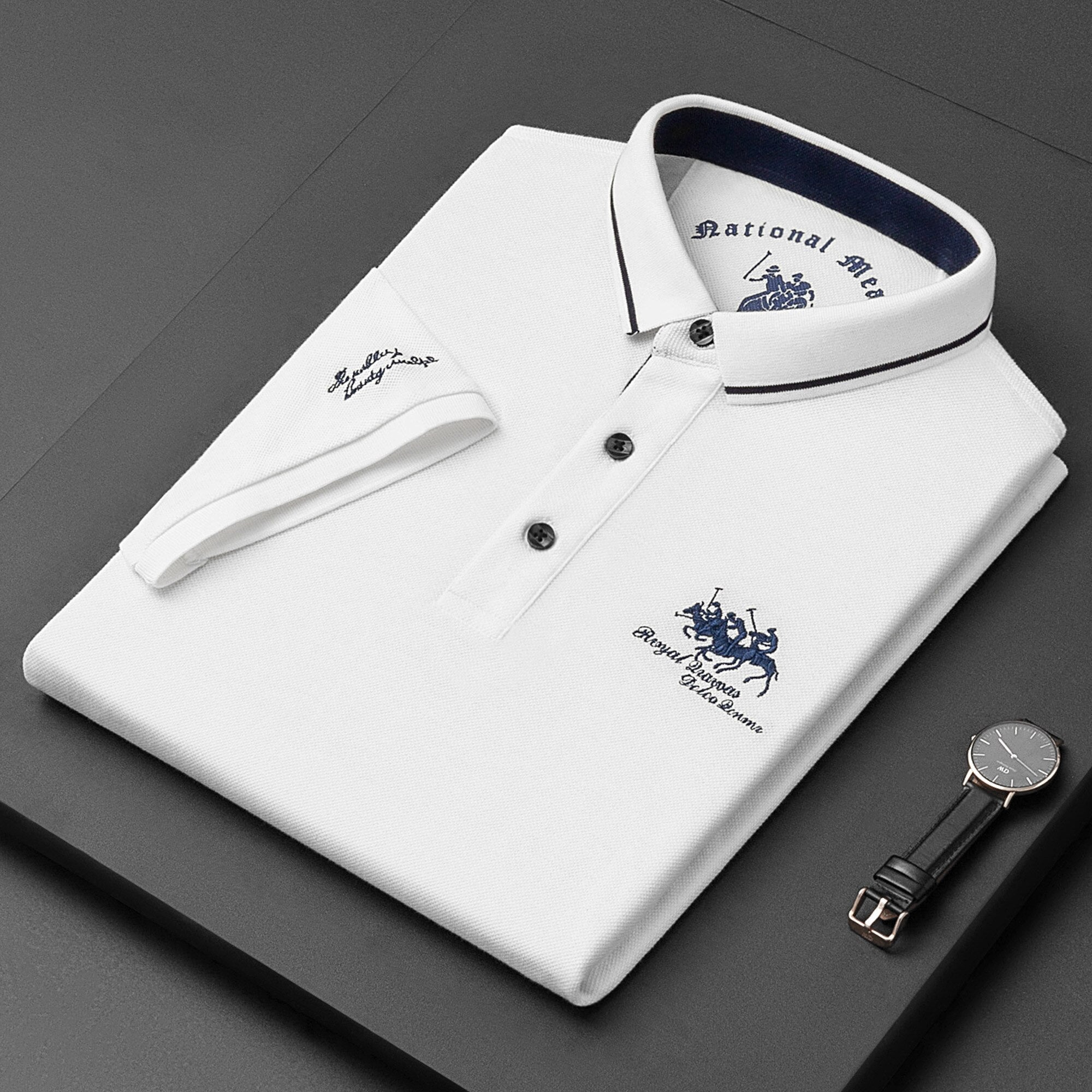Finley | Men's Cotton Polo Shirt - White