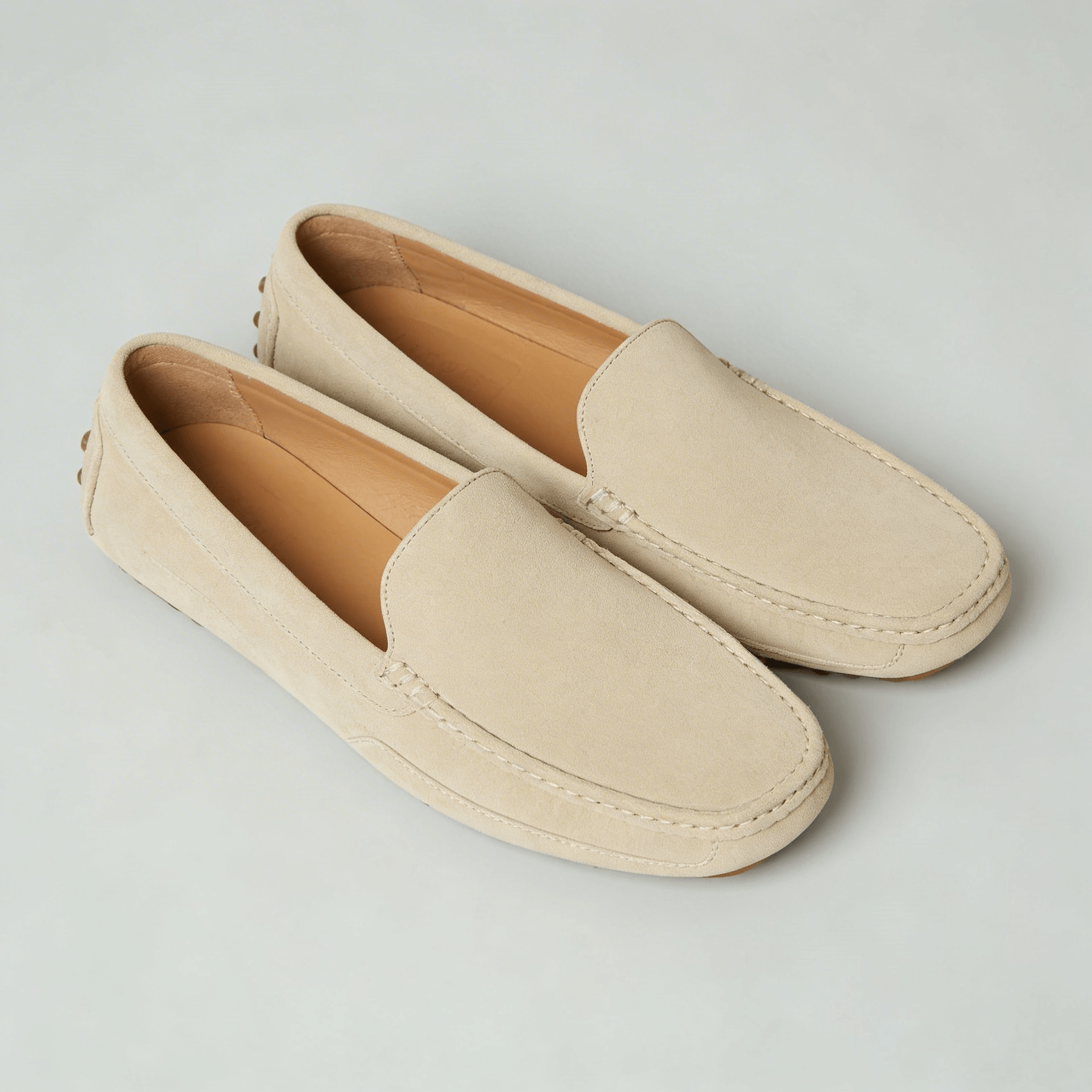 Freddie | Men's Suede Driving Loafers - Khaki