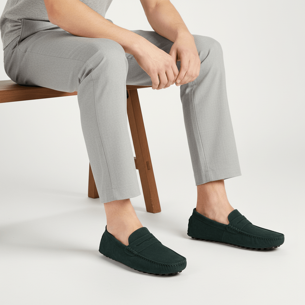 Gabriel | Men's Suede Penny Loafers - view 10