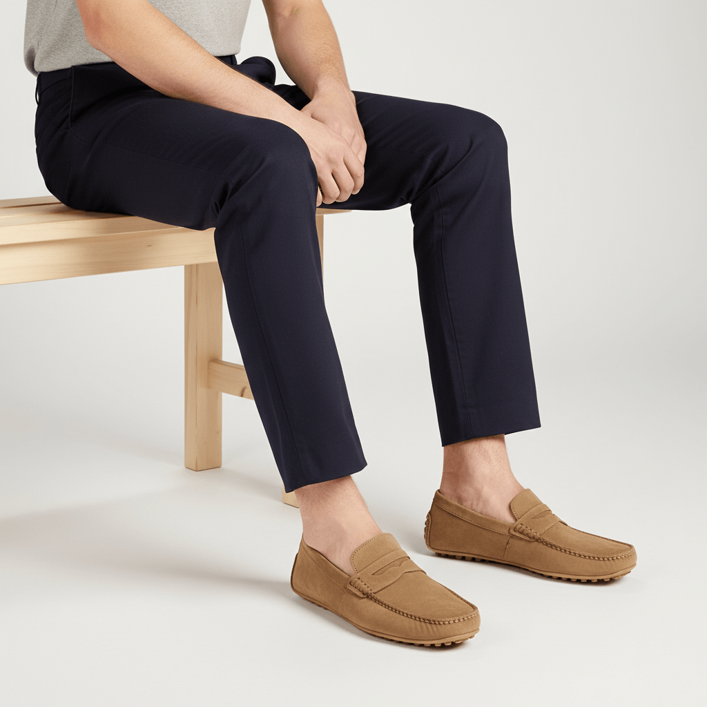 Gabriel | Men's Suede Penny Loafers - view 11