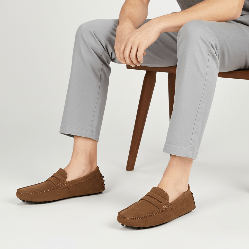 Gabriel | Men's Suede Penny Loafers - view 9