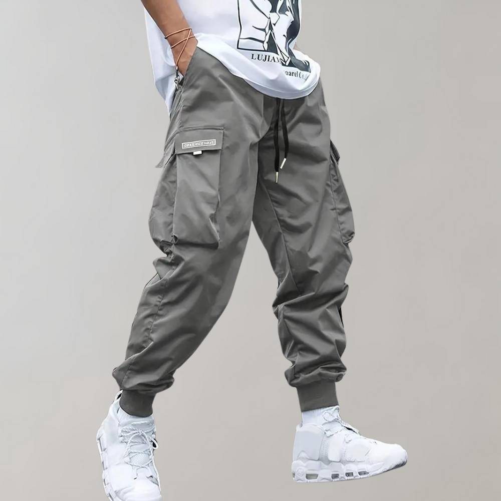 Graham | Men's Cuffed Cargo Joggers - Grey