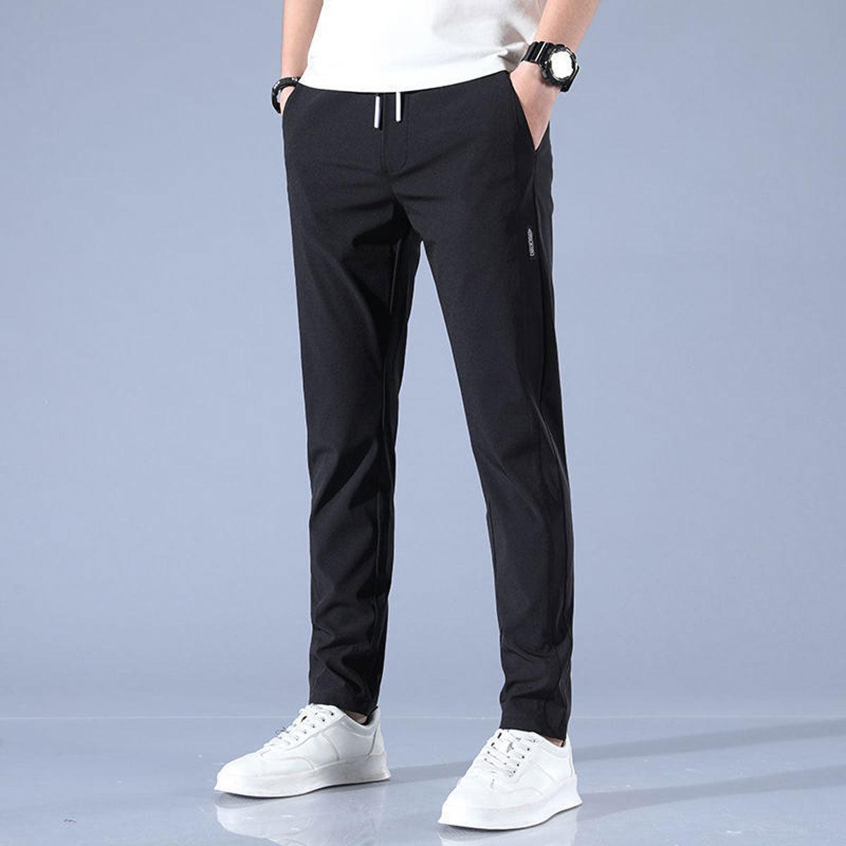 Harrison | Men's Slim Fit Stretch Trousers - Black