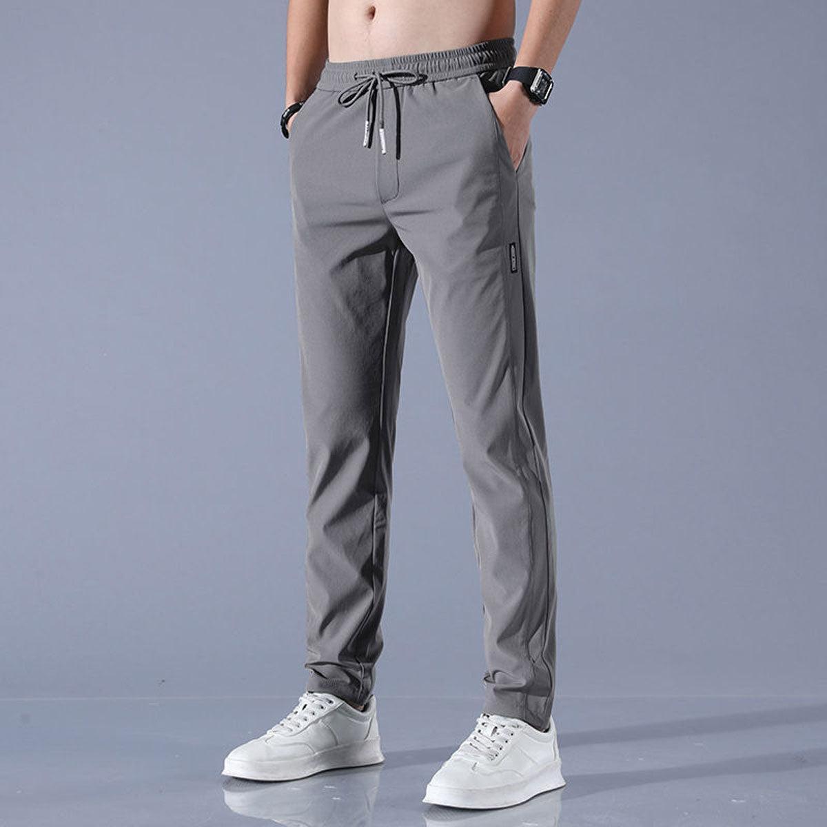 Harrison | Men's Slim Fit Stretch Trousers - Dark gray