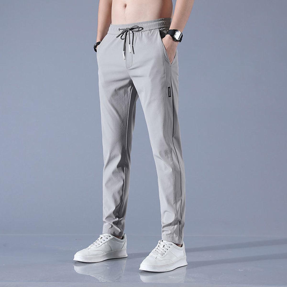 Harrison | Men's Slim Fit Stretch Trousers - Light gray