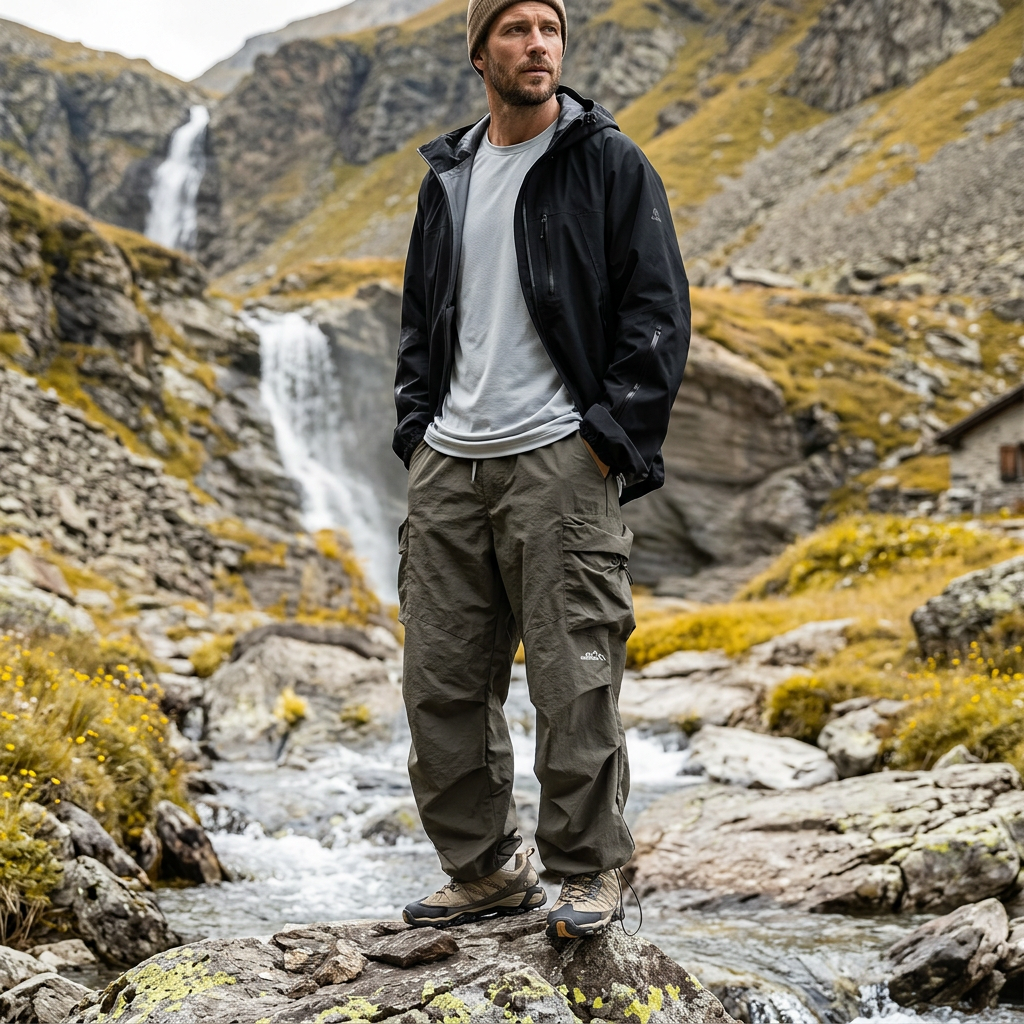Isaac | Men's Loose Fit Cargo Trousers - view 7