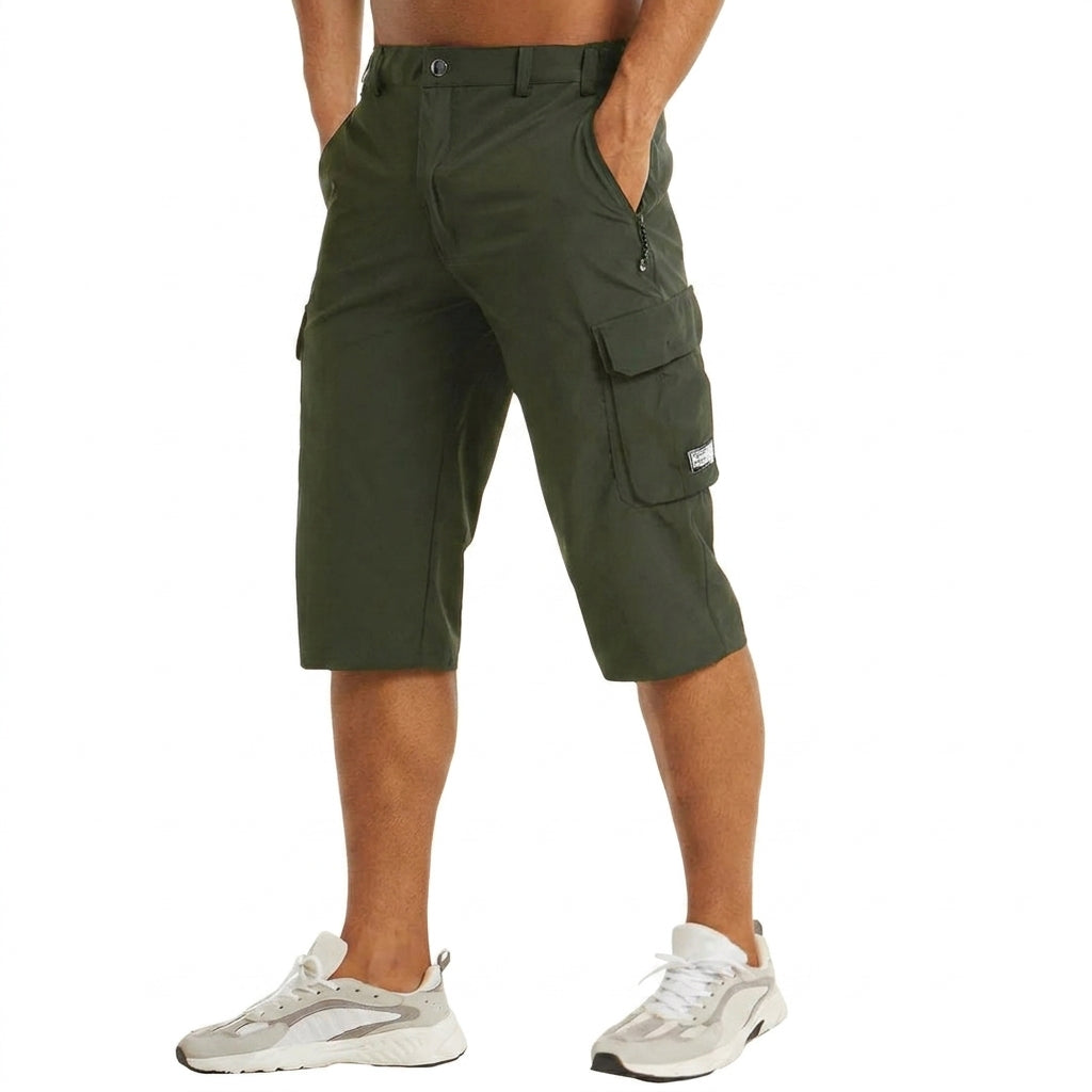 Jacob | Men's Knee-Length Cargo Shorts - Dark Green