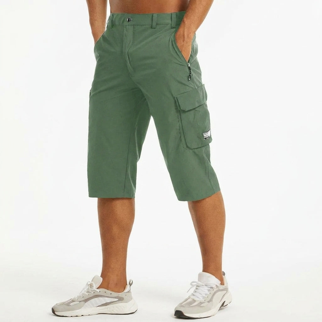 Jacob | Men's Knee-Length Cargo Shorts - Green