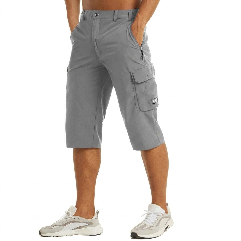 Jacob | Men's Knee-Length Cargo Shorts - Light Gray