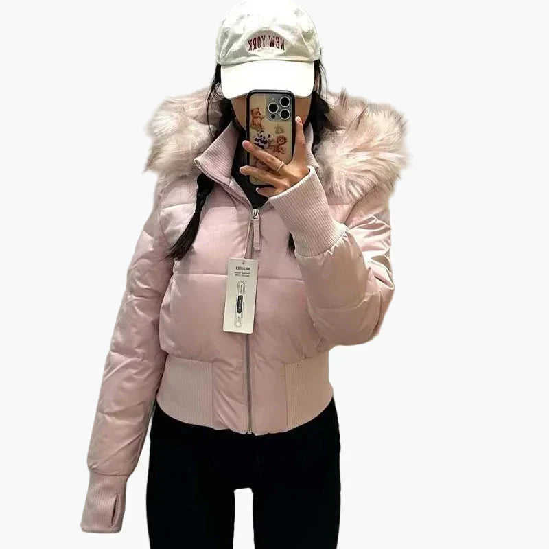 Julia | Quiltad vinterjacka för dam med huva - bild 3