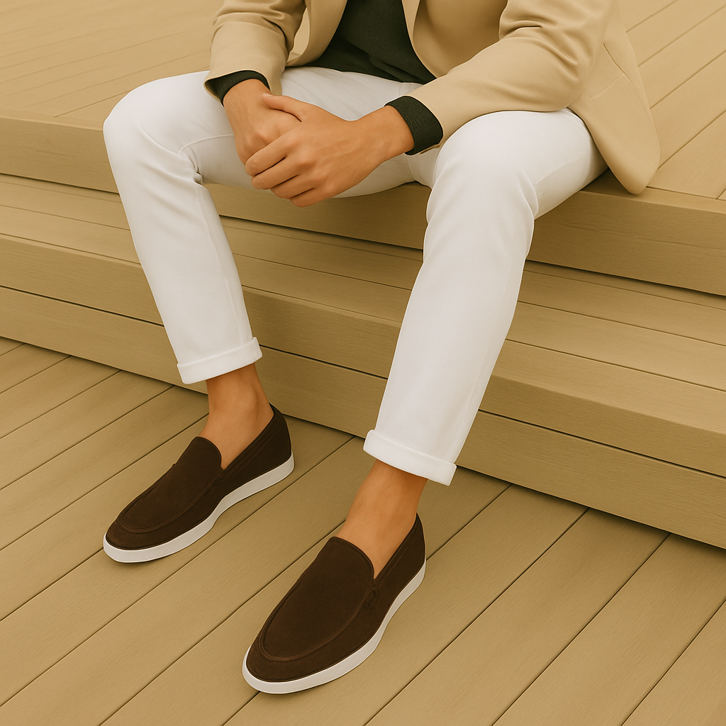 Louis | Men's Suede Slip-On Loafers - view 10