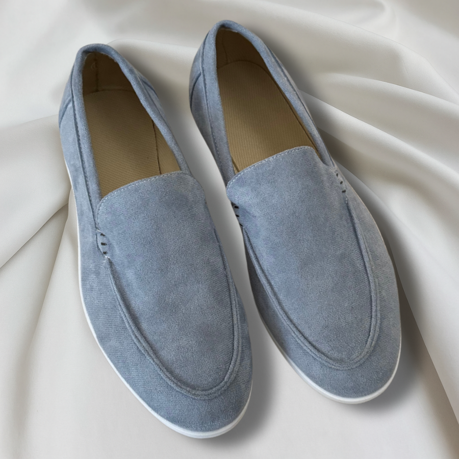 Louis | Men's Suede Slip-On Loafers - Blue