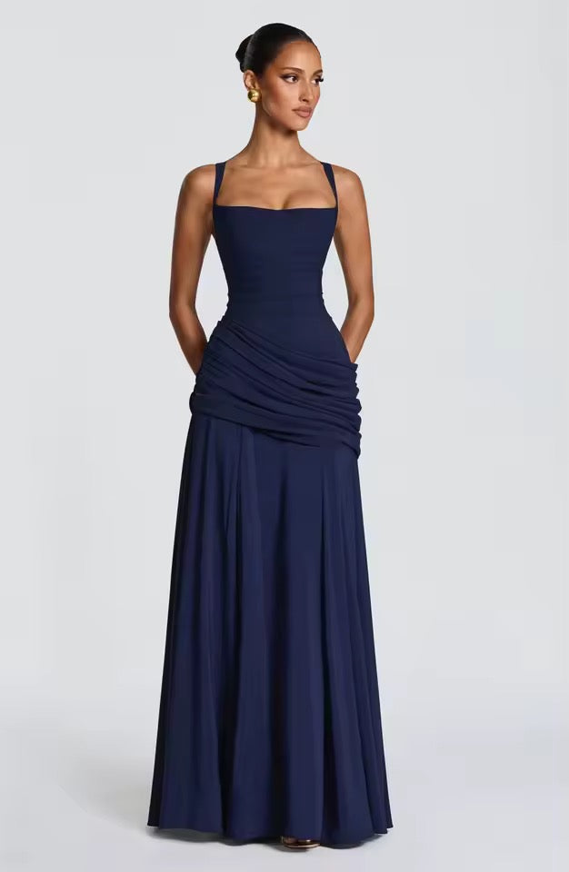 Lucy | Women's Ruched Maxi Dress - view 9