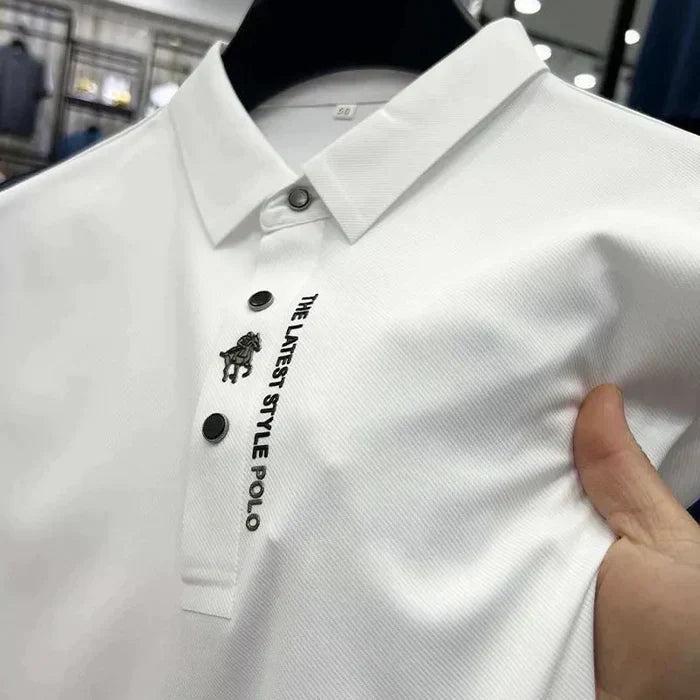 Luke | Men's Cotton Polo Shirt - White