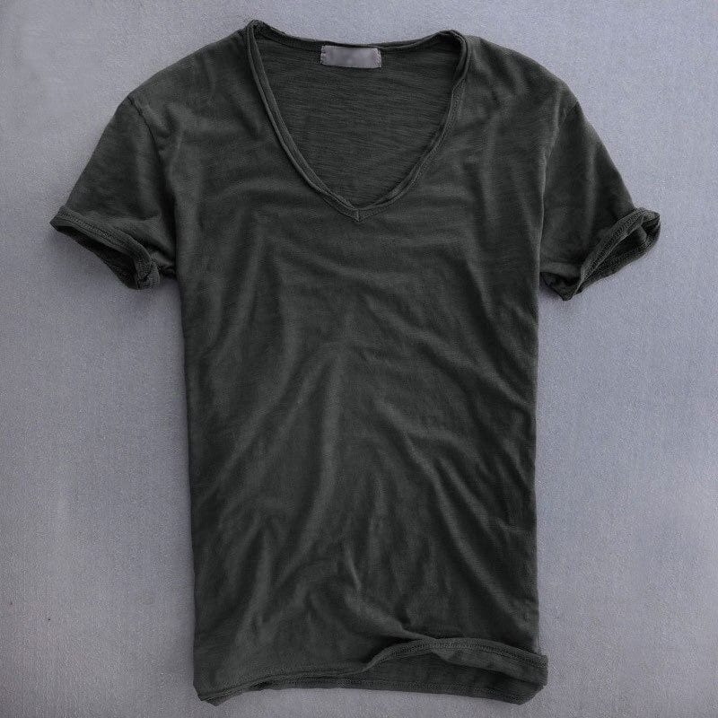 Luke | Men's Slim Fit V-Neck T-Shirt - Black