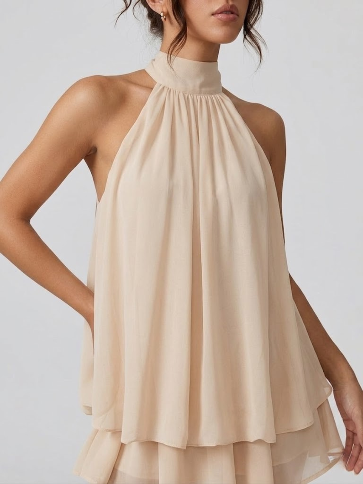 Matilda | Women's Halterneck Tiered Mini Dress - view 7