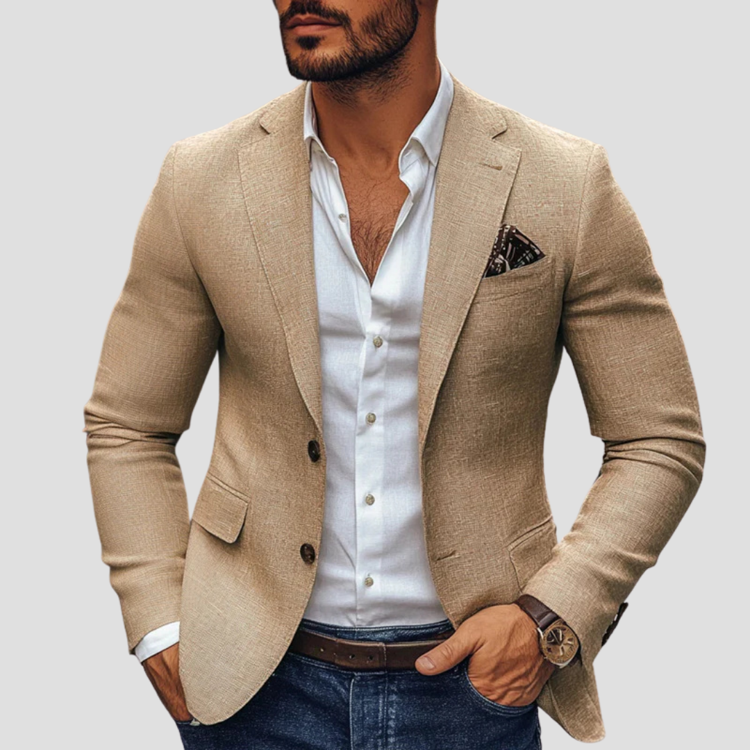 Matthew | Men's Modern Fit Sport Blazer - Beige