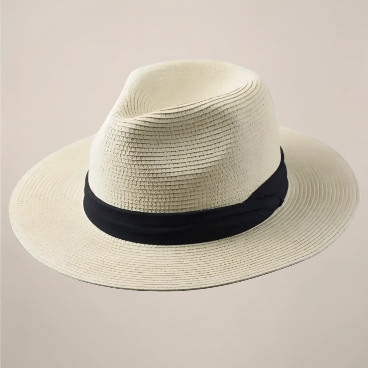 Matthew | Men's Wide Brim Straw Panama Hat - Beige