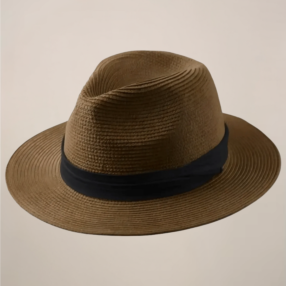 Matthew | Men's Wide Brim Straw Panama Hat - Brown
