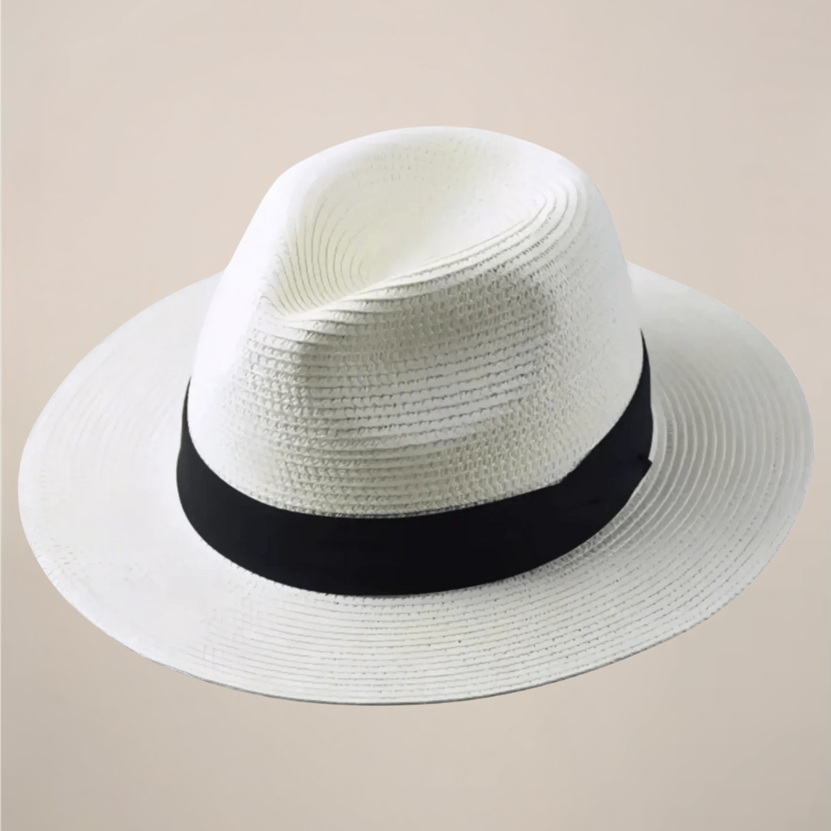 Matthew | Men's Wide Brim Straw Panama Hat - White