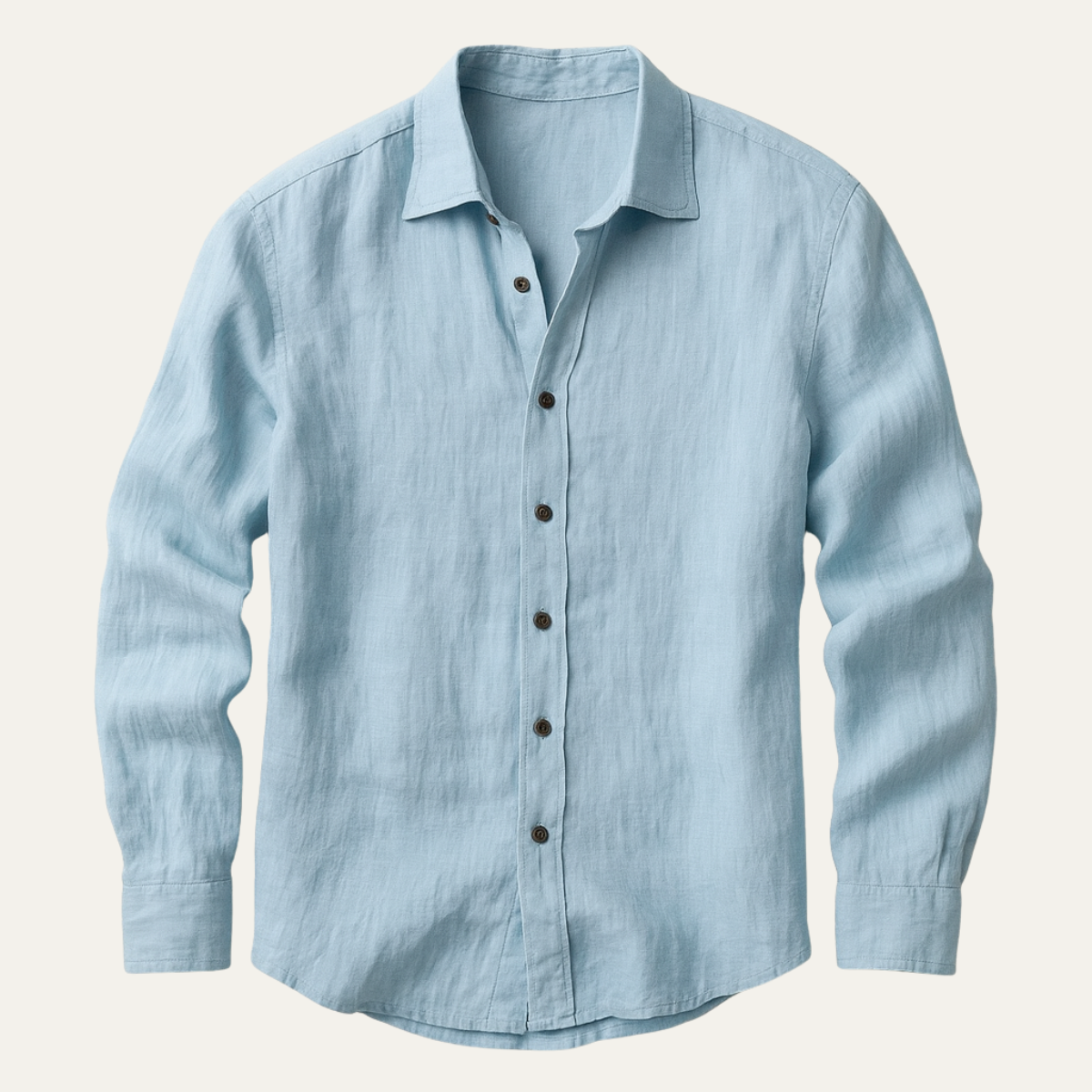 Owen | Men's Relaxed Linen Shirt - Light blue