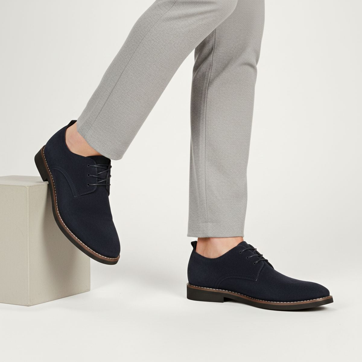 Sebastian | Men's Suede Derby Dress Shoes - view 6
