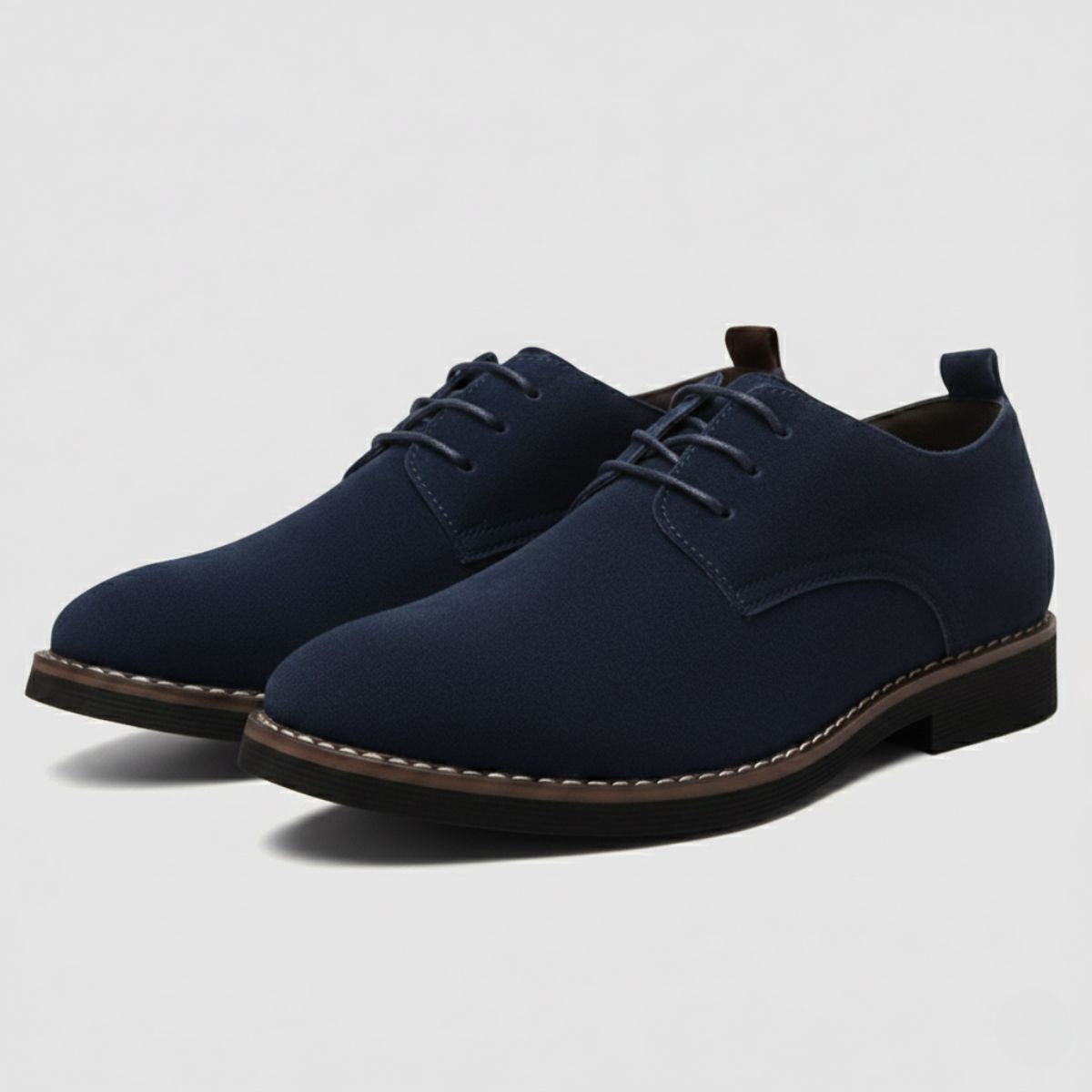 Sebastian | Men's Suede Derby Dress Shoes - Blue