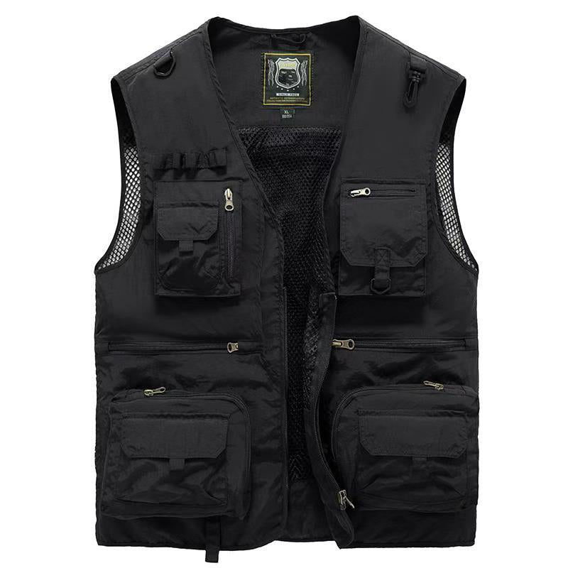 Timothy | Men's Multi-Pocket Utility Gilet - Black