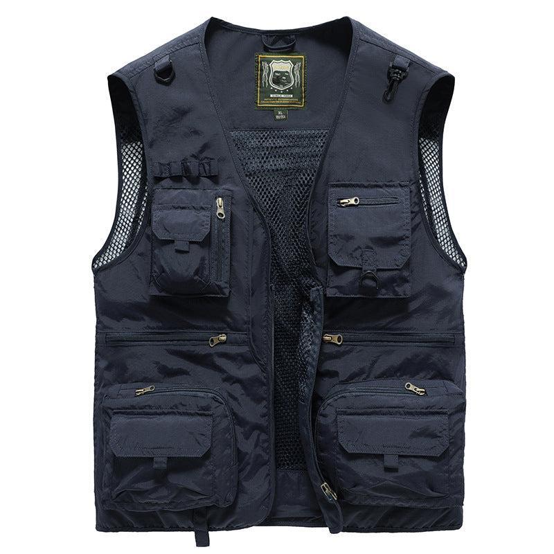 Timothy | Men's Multi-Pocket Utility Gilet - Navy blue